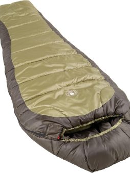Coleman North Rim 0°F Big & Tall Sleeping Bag, Cold-Weather Mummy Sleep Sack with No-Snag Zipper & Adjustable Hood for Warmth & Ventilation, Large Camping Sleeping Bag