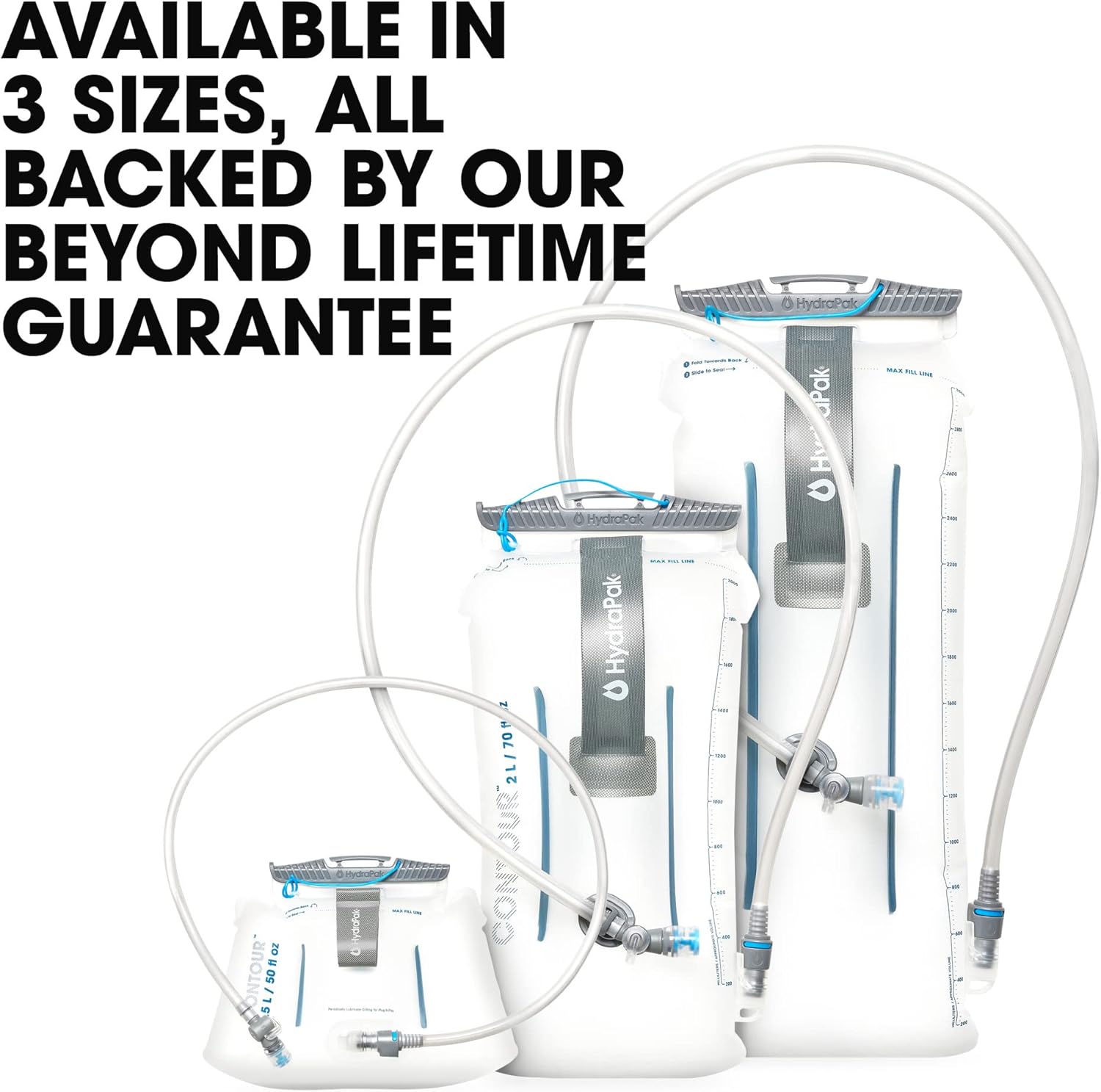 HydraPak Water Reservoir (1.5L, 2L, 3L) - Hydration Bladder Fits Most Backpacks – High-Flow Bite Valve, Leak Proof, Fully Reversible, and Dishwasher Safe - Image 5